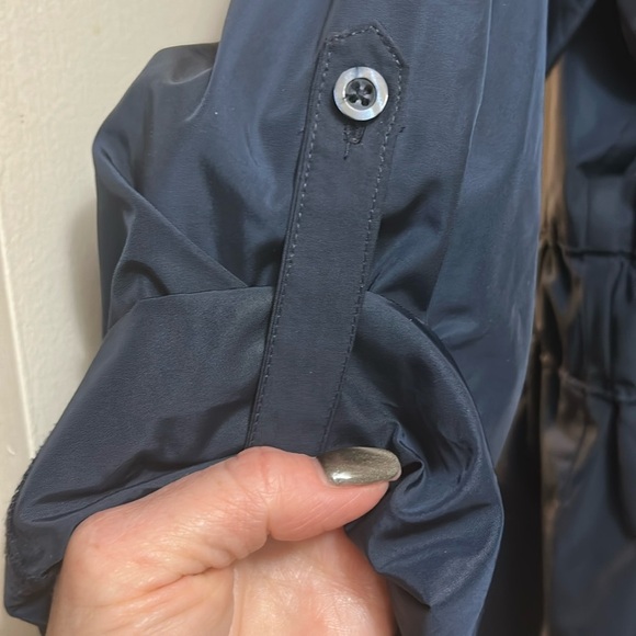 Simply Vera Vera Wang Blue Trench Coat with Bow Detail COAT ONLY! - Picture 7 of 8